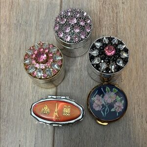 Elegant Pink and Silver Jewelry Box Set Victoria’s Secret and other boxes